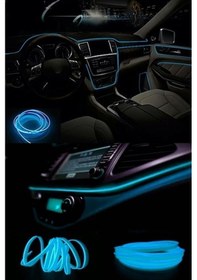 Resim Aydınlatma Buz Mavi Renk Ip Şerit Torpido Ip Neon Dekoratif ,, 