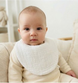 Resim 3 Lü %100 Pamuk Organik 8 Kat Müslin Mama Önlüğü / Salya Önlüğü / Yakalık 