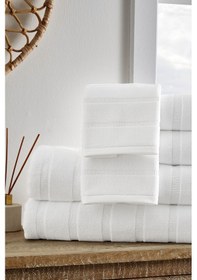 Resim Sadem Organik Stripe Mutfak Ve Kurulama Havlusu 30x50 Cm Beyaz 