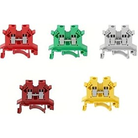 Resim Xuweiwei 10 Adet Uk2.5b Vida Tipi Terminal Seti Gri Turuncu Yeşil Sarı Kırmızı 