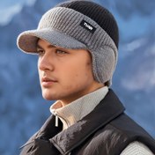 Resim Erkekler İçin Kışlık Şapka - Kulak Koruyuculu Termal Beanie, Ayarlanabilir Çekme Kapama, Nefes Alabilen Soğuk Hava Şapkası, Bisiklet ve Açık Hava Aktiviteleri için, Sevgililer Günü Hediyesi - Esnek Uyumlu (Elde Yıkanabilir), Ekose Desenli, Sıcak Yapım, Unisex Başlık, Yaşam Tarzı 