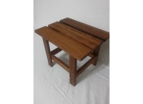 Resim Iroko Duş Oturaği Duş Taburesi̇ Ağaç Duş Oturağı 