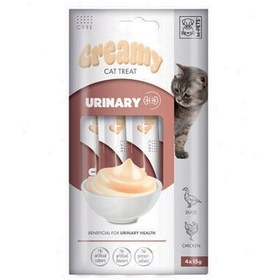 Resim M-Pets Urinary İdrar Yolları Sağlığı Creamy Kedi Ödülü 4x15 Gr 