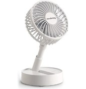 Resim Şarj Edilebilir Katlanır Vantilatör Ayarlanabilir Yükseklik Ve Açı 3v Siyah 