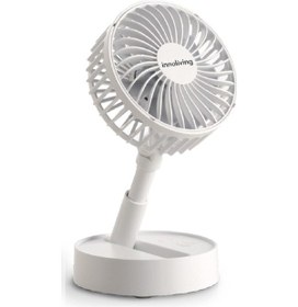 Resim Şarj Edilebilir Katlanır Vantilatör Ayarlanabilir Yükseklik Ve Açı 3v Siyah 