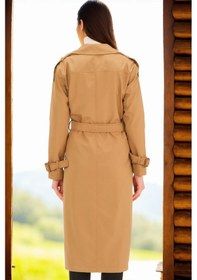 Resim Z6737 Dewberry Bayan Trençkot-koyu Camel Koyu Camel 