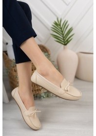 Resim Khayt Belare Casual Günlük Kadın Babet Ayakkabı Bej 