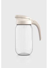 Resim Renga Beluga 1000 Ml Bej Kapaklı Cam Sürahi 111028 