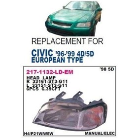 Resim Depo-217-1132r-ld-em - On Far Sag- Honda: Euro Cıvıc 99 00 