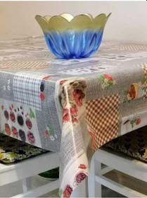 Resim Elyaflı Pvc Muşamba - Desenli Silinebilir Masa Örtüsü 02mrl195b Renkli 