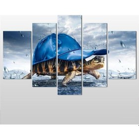 Resim Kaplumbağa Kanvas Tablo 122x70cm 