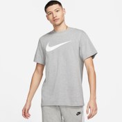 Resim Nike Sportswear Icon Swoosh Erkek Gri T-Shirt 