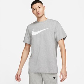 Resim Nike Sportswear Icon Swoosh Erkek Gri T-Shirt 