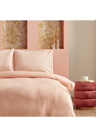 Resim Karaca Home Alia % 100 Pamuk Fistolu Çift Kişilik Pike Takımı Somon 200.22.11.0337 