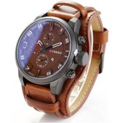 Resim Yunboo Erkekler İçin Curren Kordonlu Kol Saati - Takvimli, Kumaş Kordon, Modern Tasarım, Siyah Kasa Kahve Kordon, Opp Çantası Çok Renkli 