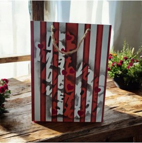 Resim Lotus El Cizimi El Boyaması Ahşap Dergilik Gazetelik Ahşap Çanta Kardan Adam KardanKadın Dekoratif Çanta 