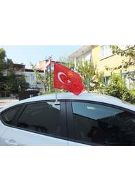 Resim Flamalı Araç Konvoy Türk Bayrağı 30 X 45 - 20 Adet 