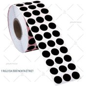 Resim Tanex Işaretleme Nokta Etiketi 10Mm 5000Adt Siyah Nokta Etiket 