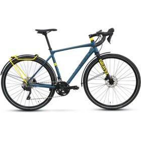 Resim Carraro Gravel GT 28 Jant 20 Vites 52 Cm Hidrolik Fren Bisiklet-Mat Satın Mavi-Siyah-Sarı 