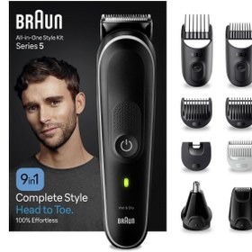 Resim Genel Markalar Pratik Çok Fonksiyonlu Erkek Bakım Seti, Siyah, 9'lu Komple Paket 