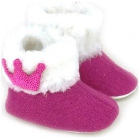 Resim Taç Detaylı Panduf Fuşya 