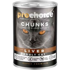 Resim Prochoice Ciğerli Parçalı Gravy Kedi Konservesi 400 Gr 