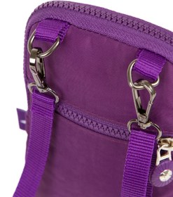 Resim Newish Polo Cerff Leather Clup Krınkıl Su Geçirmez Telefon Bölmeli Omuz Çantası Mor (19x12) 