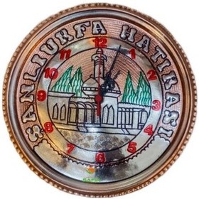 Resim Bakır Duvar Saati Şanlıurfa Hatırası İl Hatırası 30 Cm Ebatlı A++ Bakır 