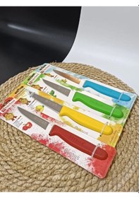 Resim Sürmene 61004 4lü Mutfak Bıçağı 9,50 Cm Çok Renkli 