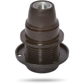 Resim İthal E14 Abajur Duy Yarım Diş Siyah 