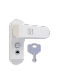 Resim Penkid Pvc Çocuk Emniyet Kilidi Düğmeli Anahtarlı Beyaz 