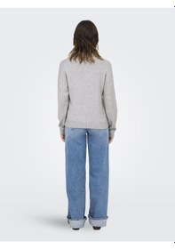 Resim Only Bayan Polo Yaka Sweatshirt 15356689 Gri 