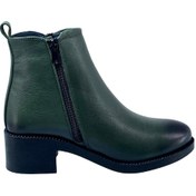 Resim Natursoft 26240626 Hakiki Deri Kadın Bot Haki 