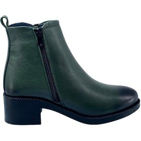 Resim Natursoft 26240626 Hakiki Deri Kadın Bot Haki 