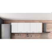 Resim Minar 220 Cm Mutfak Dolabı Beyaz 220-B3-Üst Modül Beyaz 