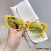 Resim Xifu Shop C Sarı Yeşil1 Lar Trend Kare Retro Moda Dikdörtgen Plaj Uv Koruma (Yurt Dışından) 