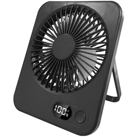 Resim Mini Taşınabilir Usb Şarj Edilebilir Katlanabilir Masa Vantilatörü Siyah, 