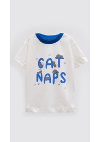 Resim Aden Kids "kedili Desenli Bebek Ve Çocuk Yazlık Pijama Takımı - Rahat Ve Şirin 0-4 Yaş Unisex" Laci 