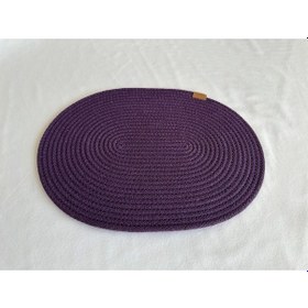 Resim Jüt Amerikan Servis Sofra Altlığı, Masa Dekoru Supla Oval 30x40 8li Mor 