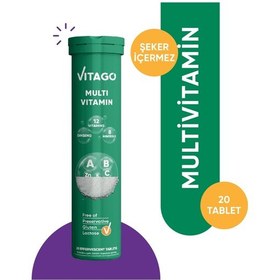 Resim Vitago Multivitamin Multimineral Içeren 20 Efervesan Tablet 