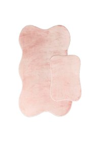 Resim Anatolia 2'li Pudra 80x140 + 50x70 Cm Büyük Ebat Banyo Paspası Pudra 