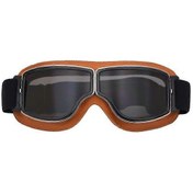 Resim Vintage Motosiklet Gözlükleri Deri Sürüş Off-road Çizilmeye Karşı Toz Geçirmez Gözlükler Erkekler Kadınlar Yetişkinler İçin Sarı -b 