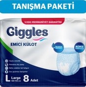 Resim Giggles Yetişkin Emici Külot Hasta Bezi Large 1 Paket 8 Adet L 