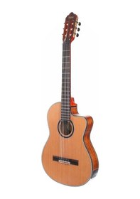 Resim Valencia Vc774tce Elektro Klasik Gitar İnce Kasa Thin Body - Masif Kapak - Ekolayzırlı 