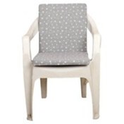 Resim Sandalye Minderi İç Ve Dış Mekan Sırtlıklı Minder 40x40x4cm Gri 