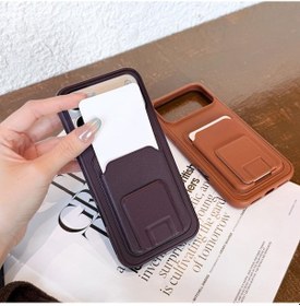 Resim Nihcase Tecno Camon 40 Pro 5g Kılıf Kartlıklı Standlı Square Folding Kılıf 