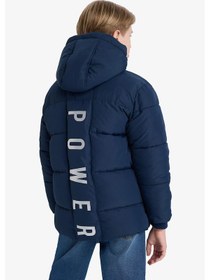 Resim Defacto Erkek Çocuk Su İtici Kapüşonlu Polar Astarlı Parka E9374a825wnnv146 Lacivert-nv146 