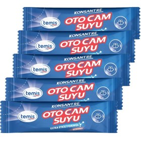 Resim Temis Yeni Nesil Silikonlu Konsantre Oto Cam Suyu Ultra Etkili ( 5 Paket = 20 Litre ) 