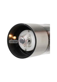 Resim Elektrikli Baharat Öğütücü Pilli Paslanmaz Çelik Otomatik Tuz Karabiber Değirmeni Renkli 