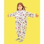 Resim Mini Kiti Kışlık Uzun Kol Çift Kat %100 Pamuk Pazen Unicorn Cocuk Bebek Uyku Tulumu 